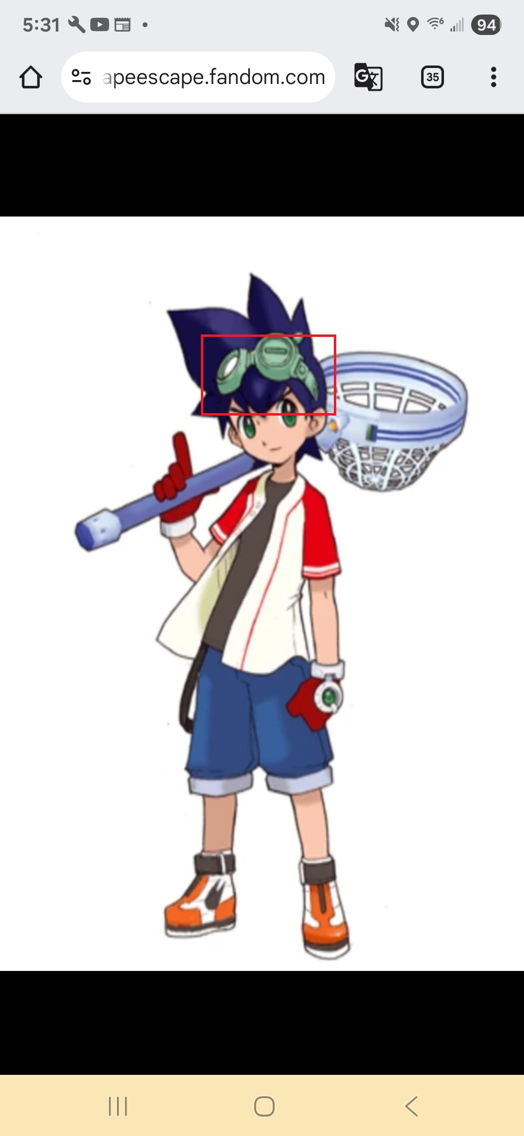 Kei Goggles Accessory from Ape Escape 3
