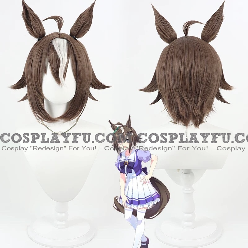 ウマ娘 ルーラーシップ コスプレ セット済みウィッグ ウマ娘 プリティーダービー ルーラーシップ ウィッグ (with Ears