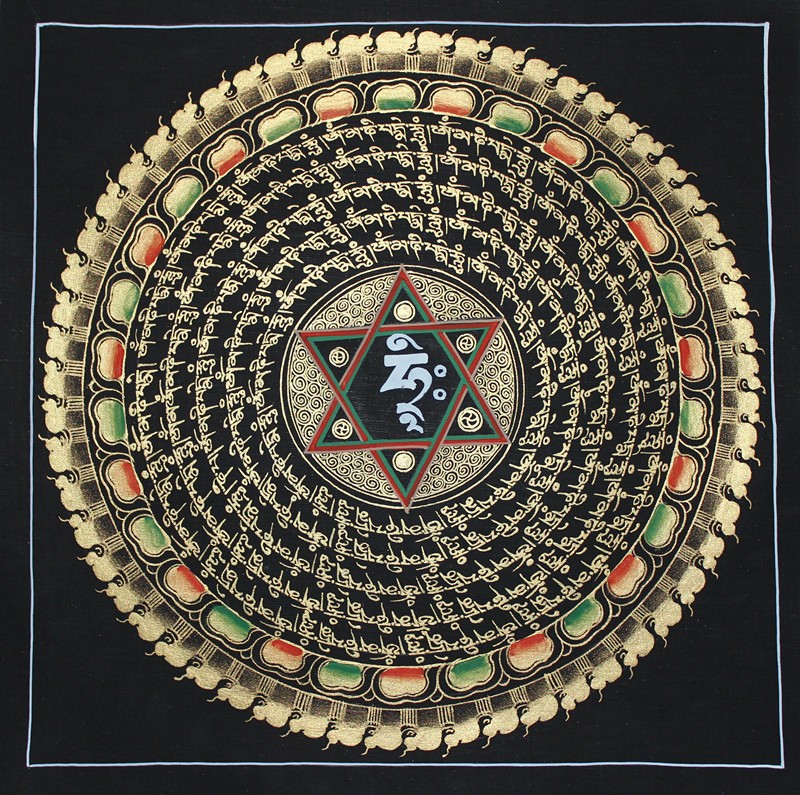 Om Mani Padme Hum Written In Sanskrit