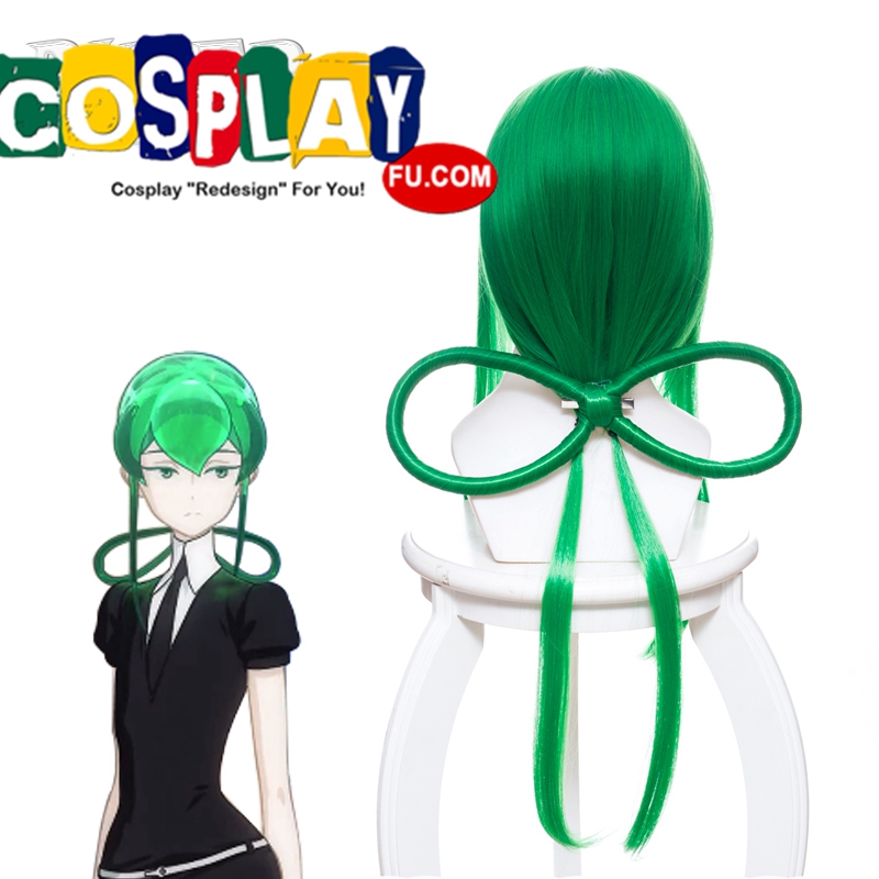 70 cm Lungo Bun Verde Parrucca (7292)