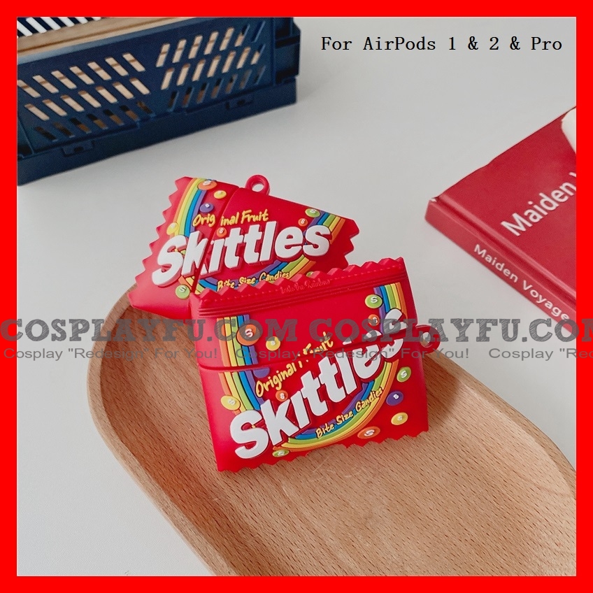 HOT Airpods Pro Skittles Case Skittles Airpod Case Lovely レッド
